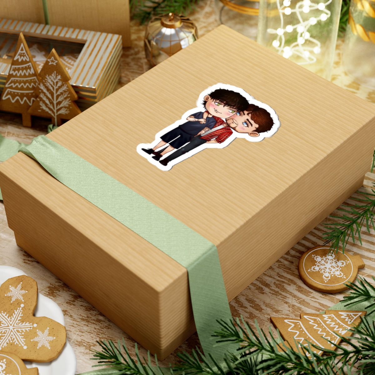 Brad and Noah Kiss-Cut Stickers
