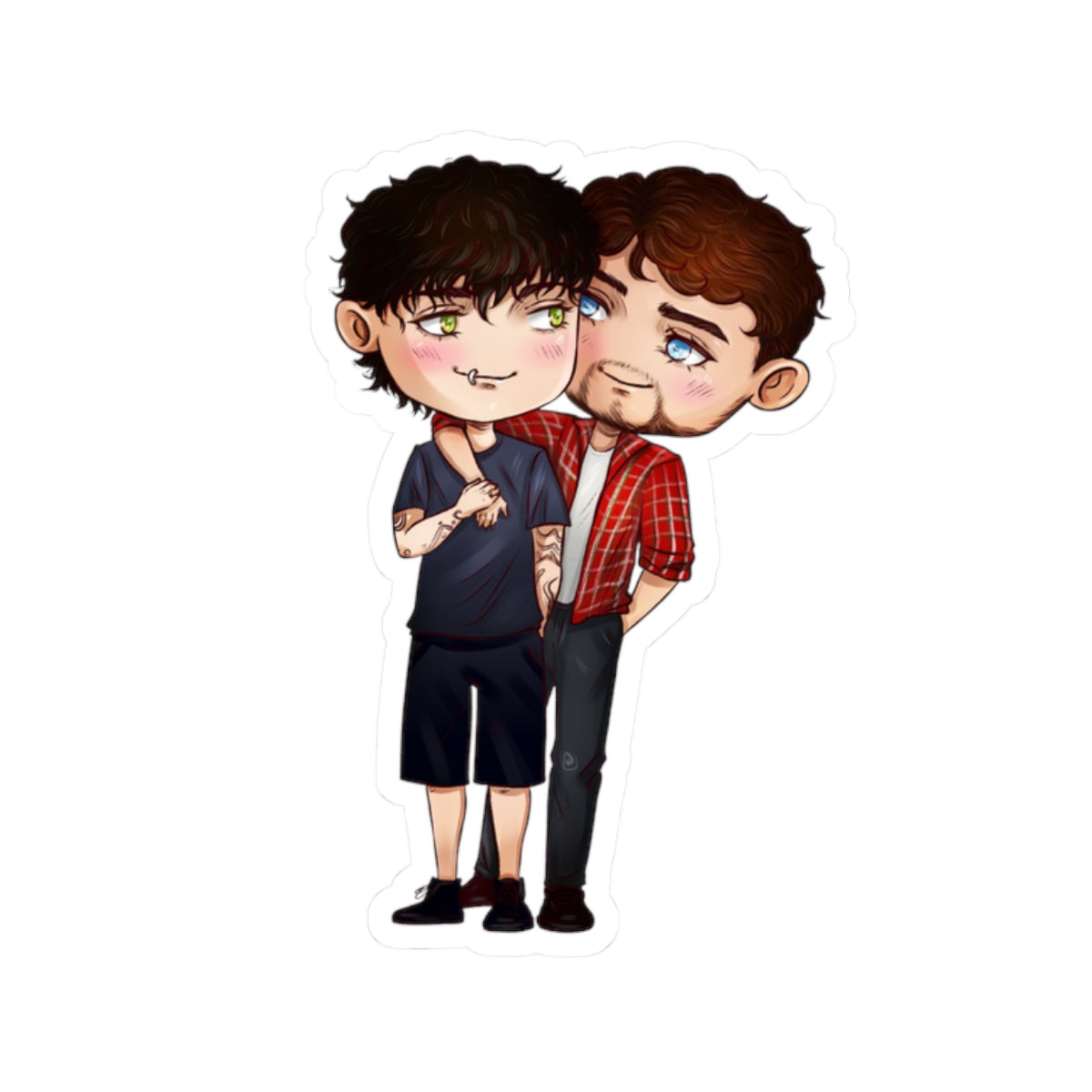 Brad and Noah Kiss-Cut Stickers