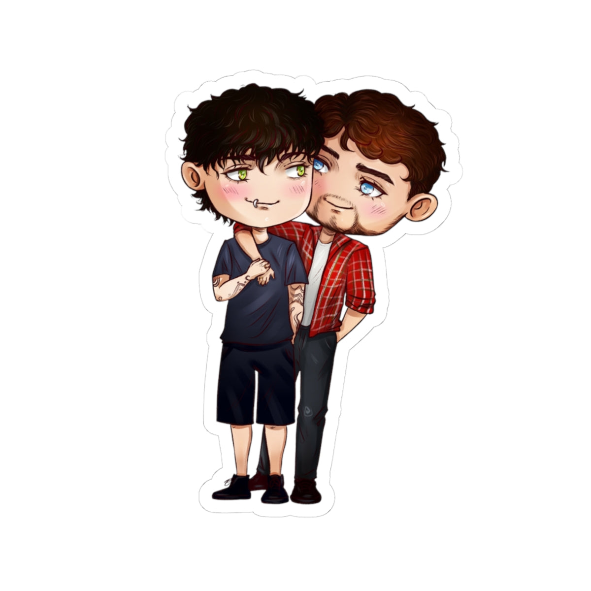 Brad and Noah Kiss-Cut Stickers