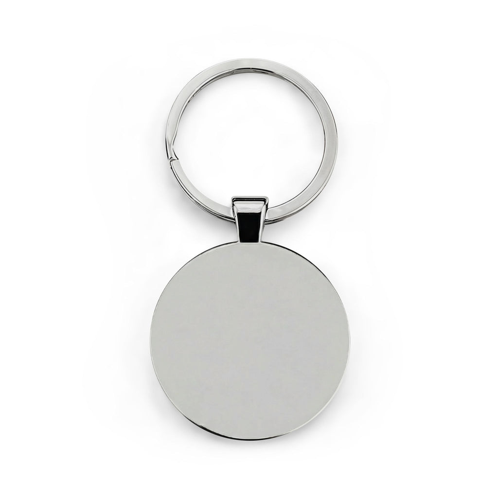 Nathan and Caleb - Round Stainless Steel Keychain