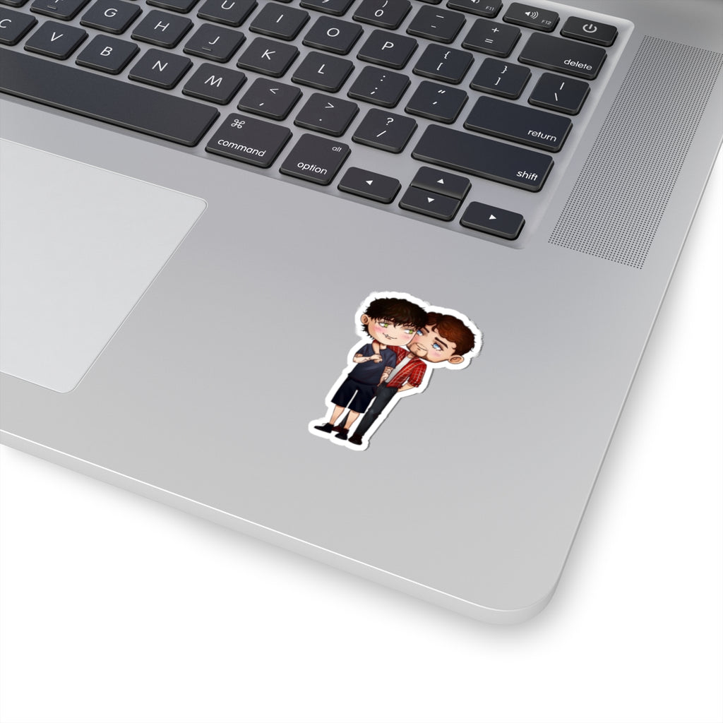 Brad and Noah Kiss-Cut Stickers