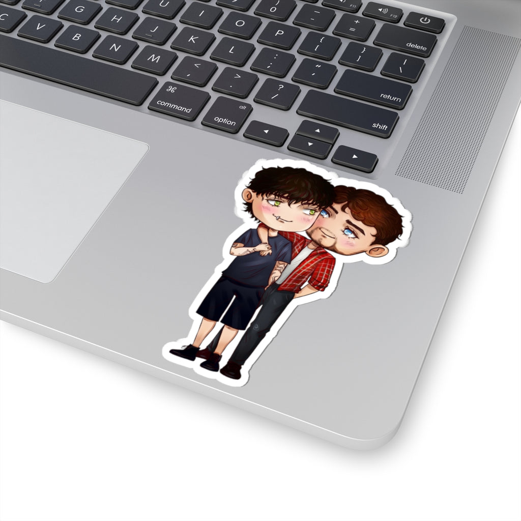 Brad and Noah Kiss-Cut Stickers